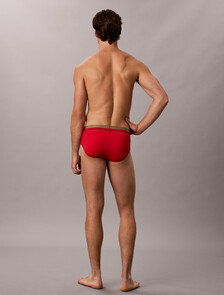 Buy 남성 브러시드 마이크로파이버 스트레치 힙브리프 in color GOJI BERRY W/ BRONZE WB