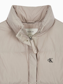 Buy 여성 숏랭스 스탠드 카라 푸퍼 다운 재킷 in color BROWN