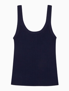 Buy 여성 비스코스 립 탱크 in color BARITONE BLUE