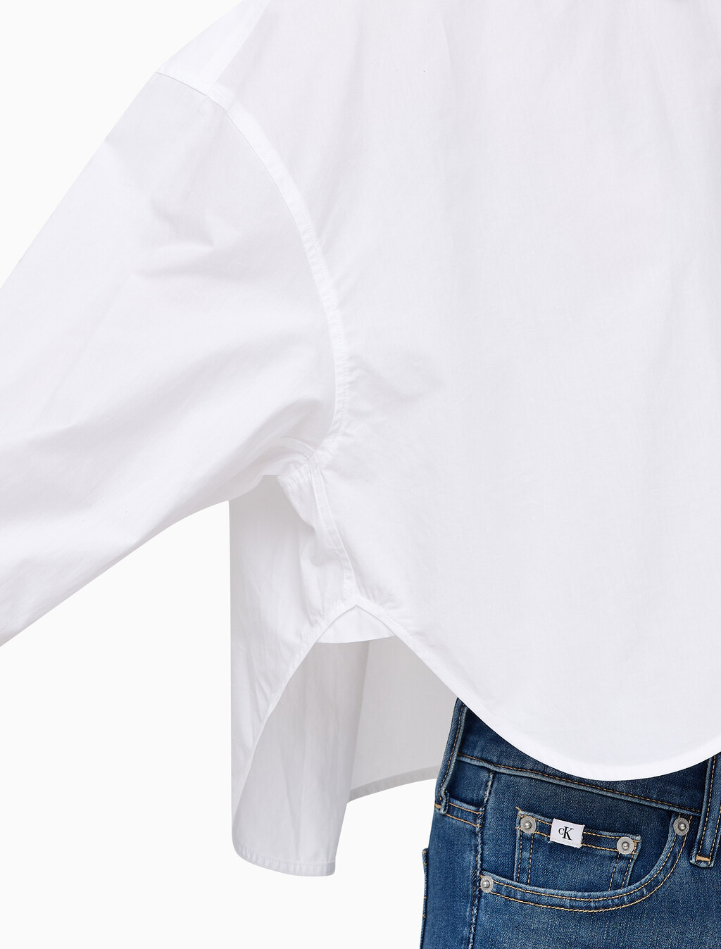 Buy 여성 크롭 패션 셔츠 in color BRIGHT WHITE