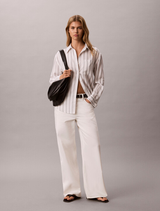 여성 로우라이즈 배기 데님