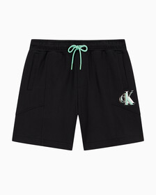 Buy 남성 시즈널 트리플 모노그램 스웨트 쇼츠 in color CK BLACK