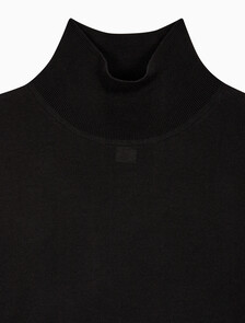 Buy 여성 롱슬리브 테크 메리노 울 터틀넥 스웨터 in color BLACK