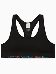 Buy 여성 아이콘 코튼 모달 프라이드 AF 브라렛 in color BLACK
