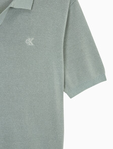 Buy 남성 CK 로고 폴로 반팔 스웨터 in color KHAKI GREY