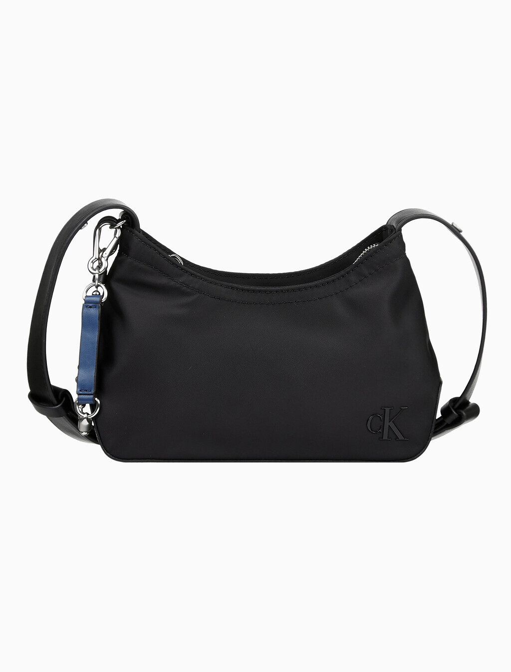 Buy 여성 CKJ 스컬티드 믹스 라운드 숄더백 in color BLACK