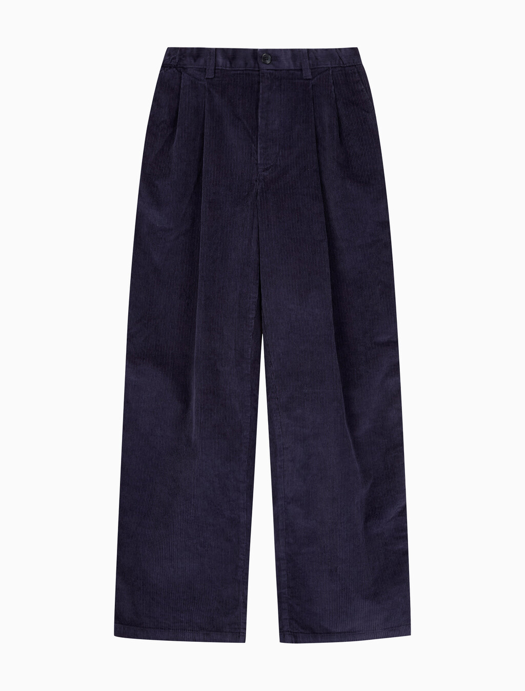 Buy 남성 코듀로이 플리티드 하프 엘라스틱 팬츠 in color Navy