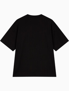 Buy 릴렉스드 저지 엠보스드 모노로고 티 in color BLACK