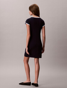 Buy 여성 그래픽 베이비티 드레스 in color DARK SAPPHIRE