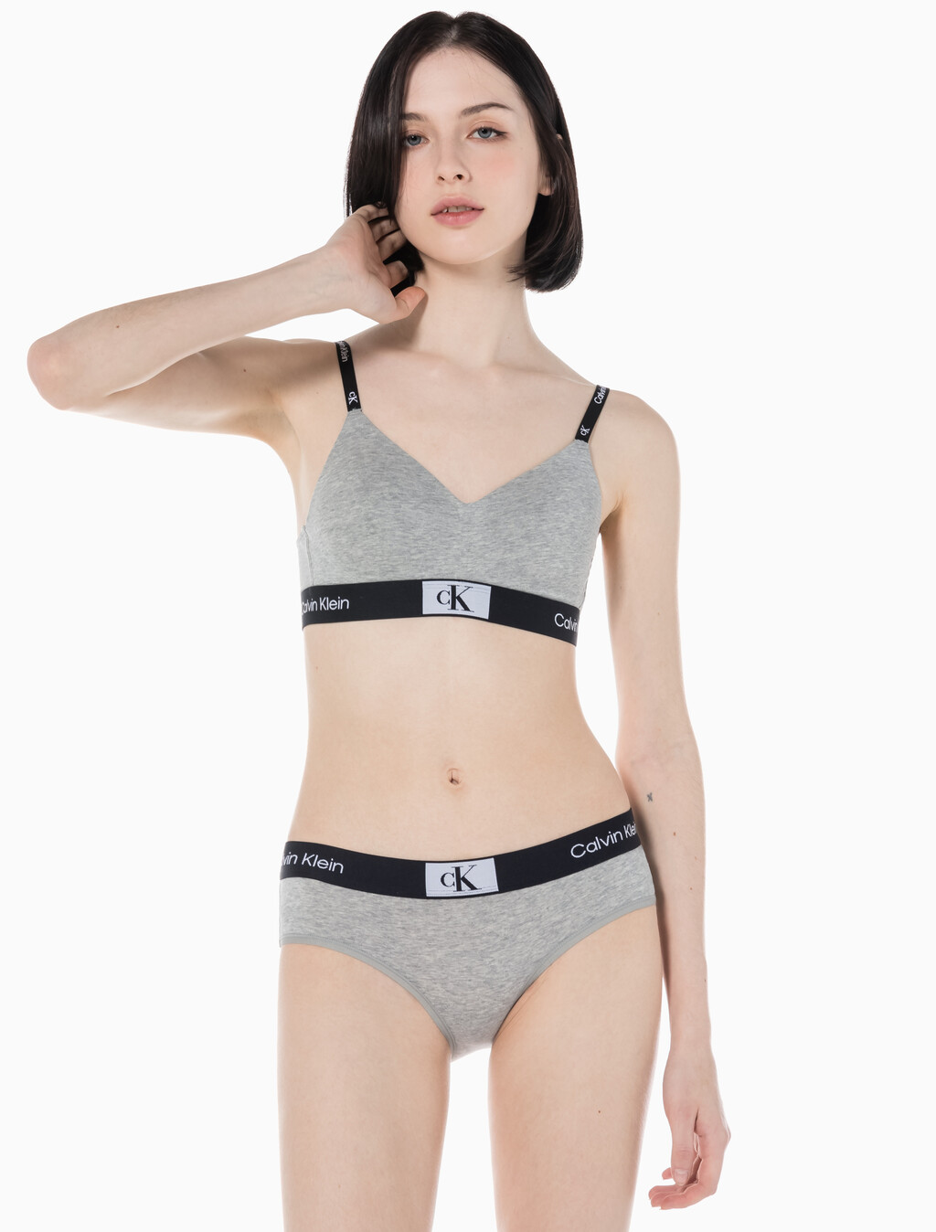 Buy 여성 1996 코튼 AF 힙스터 팬티 in color GREY HEATHER