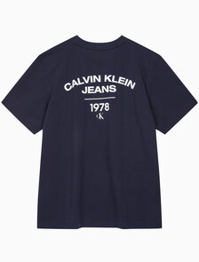 Buy 남성 1978 백 커브드 로고 반팔 티셔츠 in color NIGHT SKY