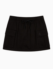 Buy 여성 아카이브 로고 프렌치테리 카고 스커트 in color BLACK