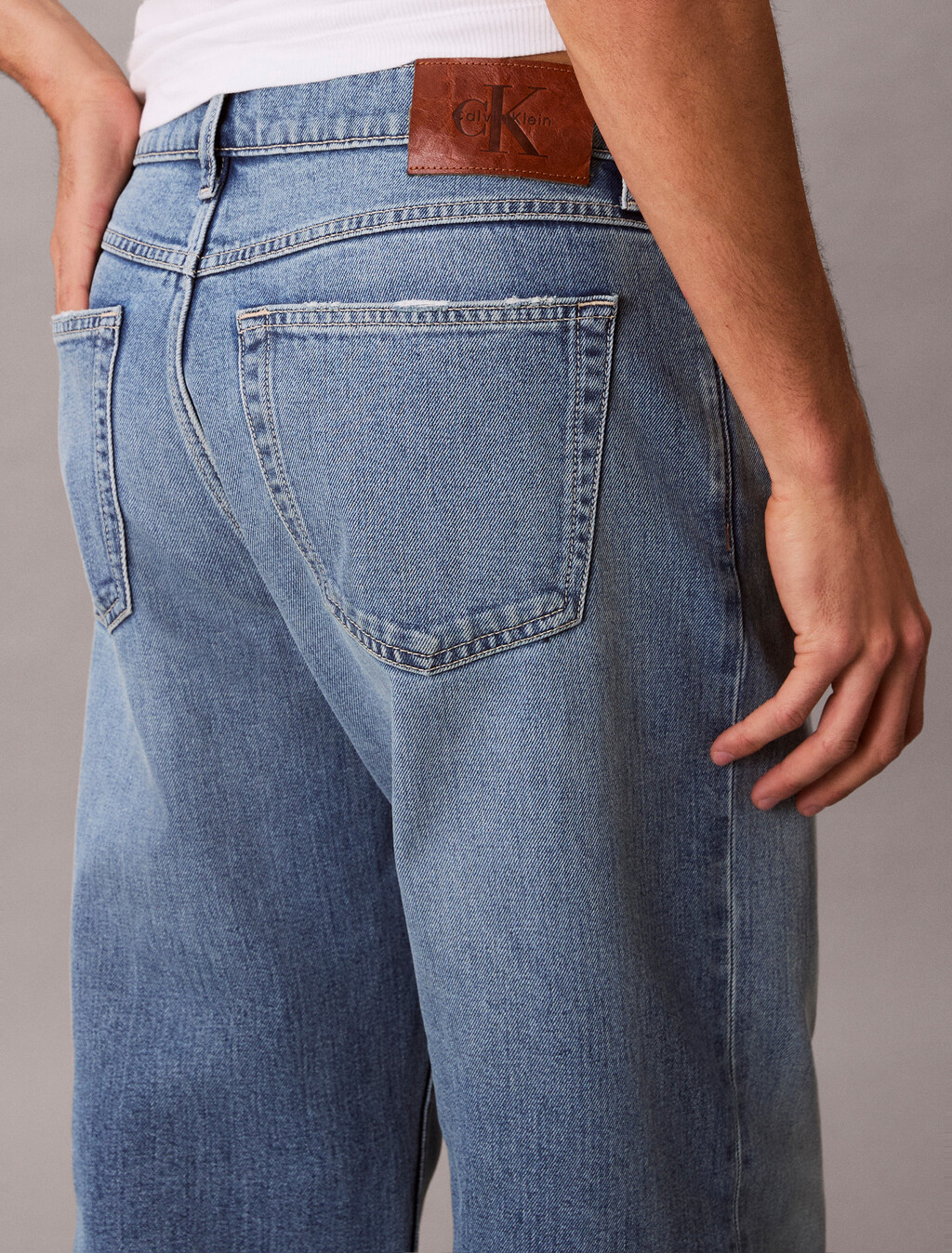 Buy 남성 90S 스트레이트 37.5 진 in color Mid blue