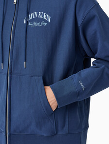 Buy 프리미엄 테리 후드 집업 스웻셔츠 in color Dark Blue