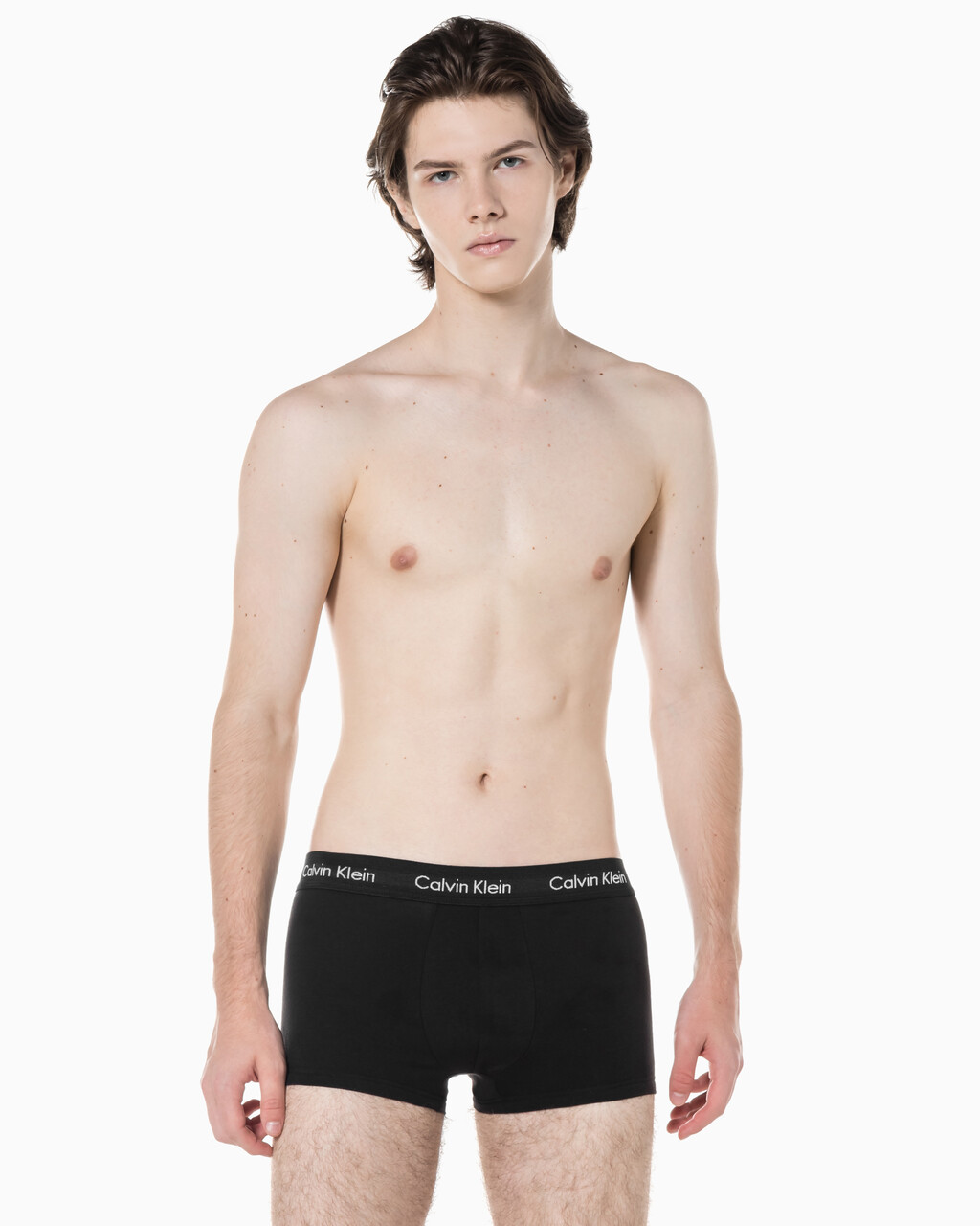 Buy 남성 코튼 스트레치 5PK  로우라이즈 트렁크 in color BLACK