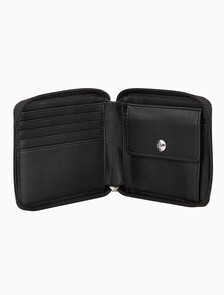 Buy 남성 CKJ 모노그램 소프트 레더 지갑 in color BLACK
