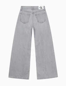 Buy 여성 로우라이즈 루즈핏  그레이  데님 in color GREY STEPPED RELEASE HEM