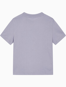 Buy 여성 플럭 로고 반팔 티셔츠 in color LANGUID LAVENDER