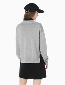 Buy 여성 인타르시아 루즈 스웨터 in color GREY