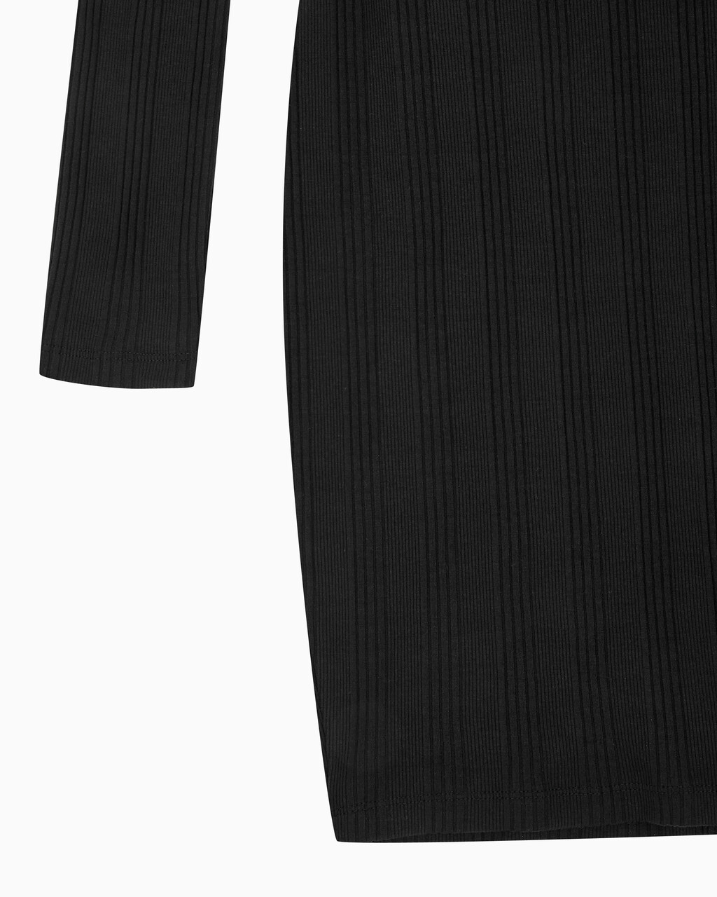 Buy 여성 모노그램 로고 뱃지 폴로 카라 립 원피스 in color CK BLACK