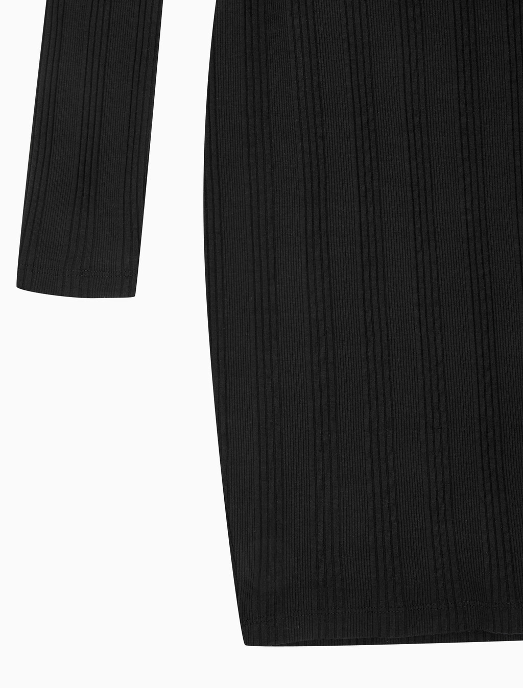 Buy 여성 모노그램 로고 뱃지 폴로 카라 립 원피스 in color CK BLACK