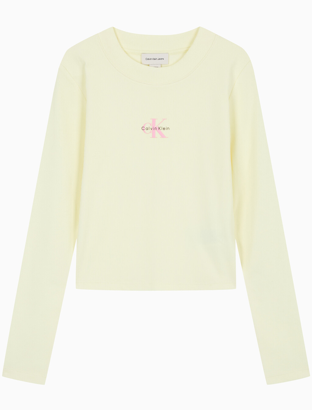 Buy 여성 L/S 모노그램 베이비 티셔츠 in color Light Yellow