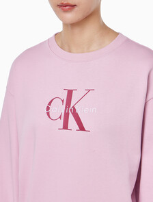 Buy 여성 모노로고 프렌치테리 릴렉스핏 스웻셔츠 in color Pink