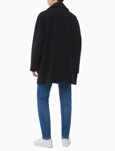 Buy 남성 롱슬리브 더블 버튼 피코트 in color BLACK BEAUTY