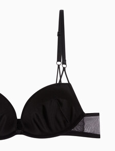 Buy 여성 CK 블랙 브라이덜 AF 플런지 푸쉬업 브라(ADD A SIZE) in color BLACK