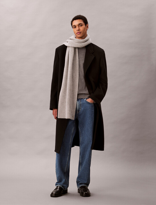 남녀공용  모노그램 하드웨어 울 머플러