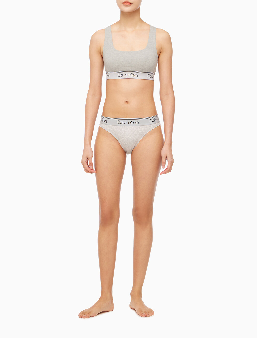 Buy 여성 에슬레틱 코튼 탕가 in color ATHLETIC GREY HEATHER