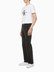 Buy 남성 블랙 90s 스트레이트핏 데님 in color WASHED BLACK LOGO LACE
