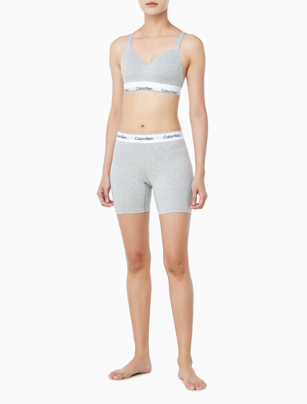 Buy 여성 아이콘 코튼 모달 리프트 브라렛 in color GREY HEATHER