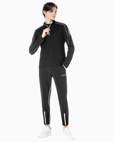 Buy 남성 오버사이즈 우븐 조거 팬츠 in color BLACK