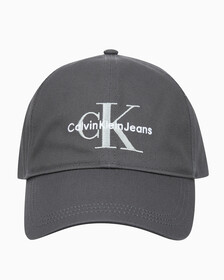 Buy 남녀공용 CKJ 모노그램 엠브로이더리 캡 in color CHARCOAL