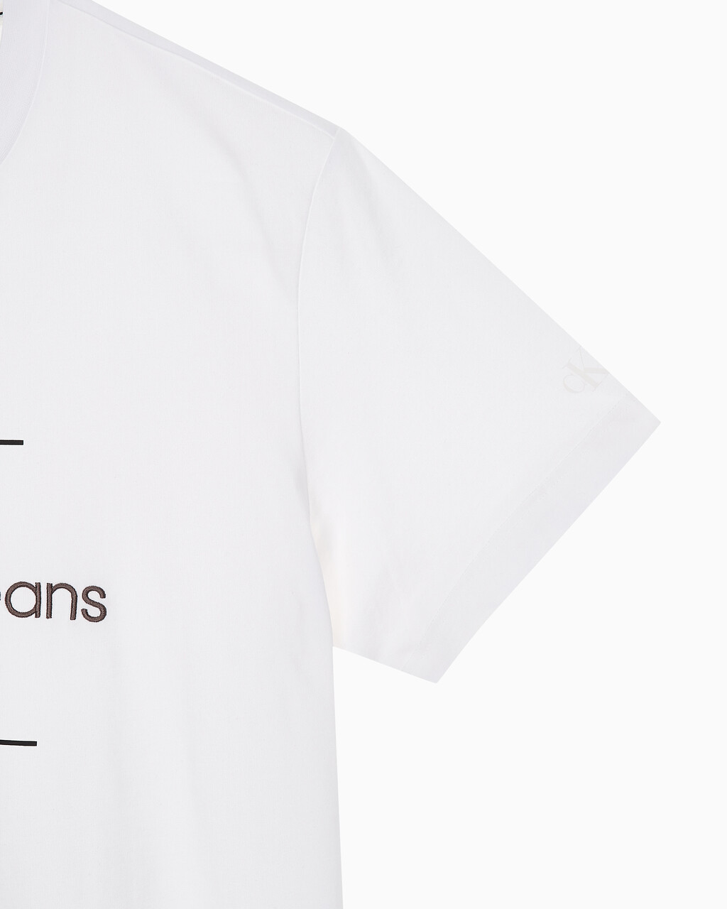 Buy 남성 레귤러핏 모노그램 앰브로이더리 로고 반팔 티셔츠 in color BRIGHT WHITE
