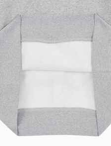 Buy 남성 아카이브 릴렉스핏 CK 스몰 로고 기모 후디 in color GREY HEATHER