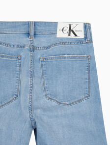 Buy 여성 하이라이즈 플레어핏 라이트블루 37.5 기능성 데님 in color CHALKY BLUE