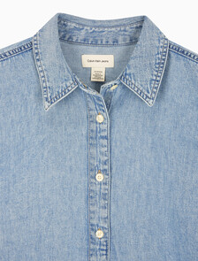 Buy 여성 릴렉스핏 데님 셔츠 in color RIVIERA