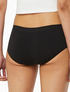 Buy 여성 본디드 플렉스 심리스 미드라이즈 보이쇼츠 in color BLACK