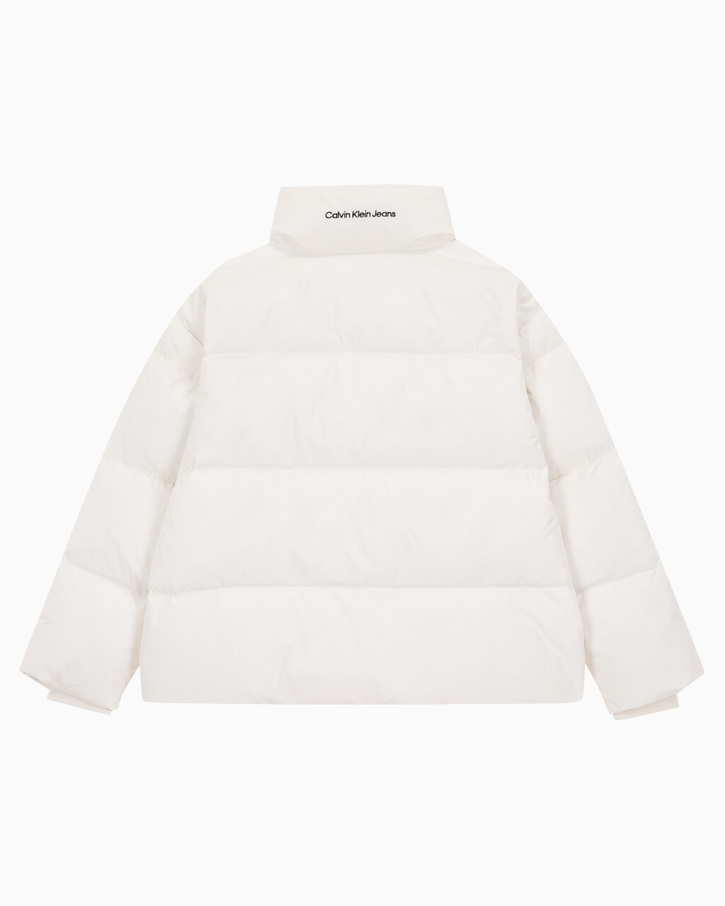 Buy 여성 숏 렝스 스탠드 카라 푸퍼 다운 재킷 in color WHITE