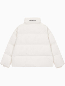 Buy 여성 숏 렝스 스탠드 카라 푸퍼 다운 재킷 in color WHITE