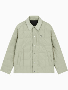 Buy 남성 리버서블 패디드 셔츠 자켓 in color BLACK/LIGHT GREEN