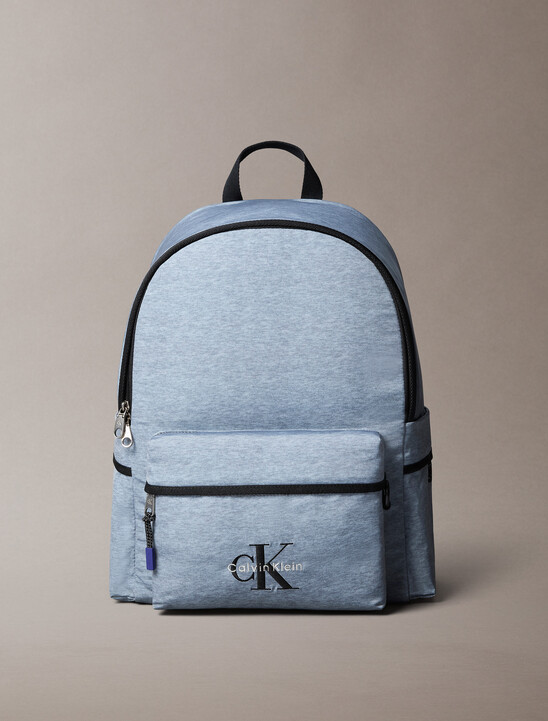 남녀공용 볼드 로고 나일론 헤더 라운드 백팩