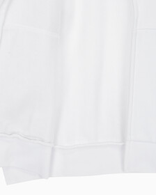 Buy 남성 아카이브 로고 플리스 집업 후디 in color BRILLIANT WHITE