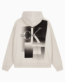 Buy 남성 릴렉스핏 멀티박스 그래픽 로고 후디 in color BLUR FLORAL_BLACK