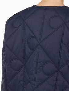 Buy 여성 라이트웨이트 AOP 퀼티드 라이너 자켓 in color Navy