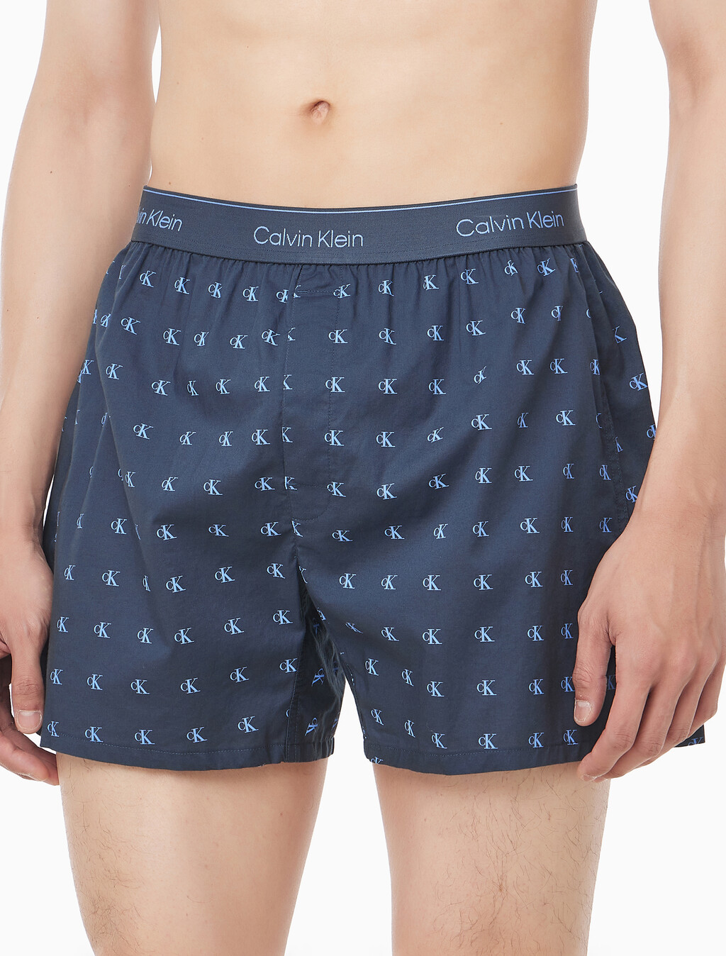 Buy 남성 코튼 포플린 박서 in color EMBOSSED MONOGRAM PRINT+INK
