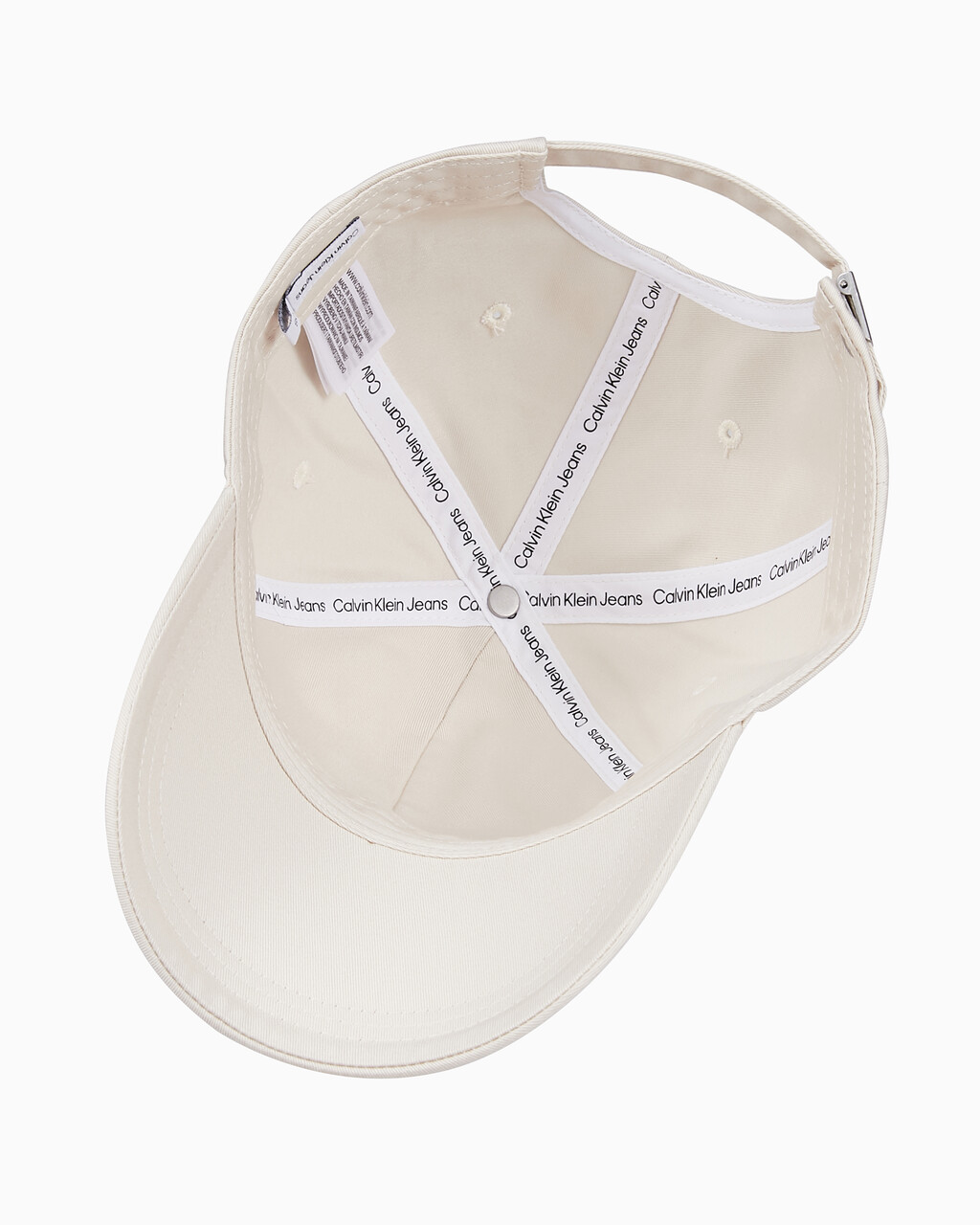 Buy 남녀공용 CKJ 모노그램 엠브로이더리 캡 in color EGGSHELL