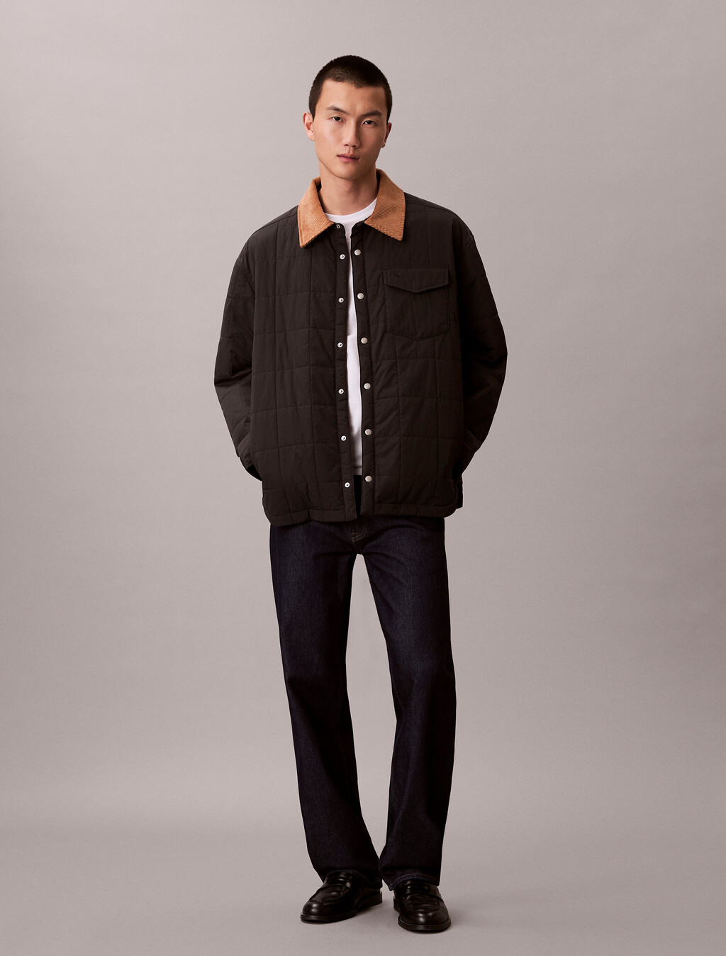 Buy 남성 패디드 나일론 셔츠 자켓 in color PIRATE BLACK